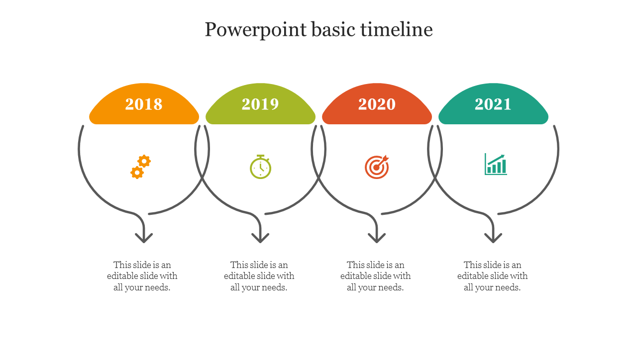 Free - Multicolor PowerPoint Basic Timeline Presentation
